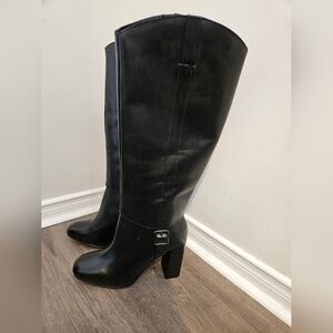 Allonsi Beatriz Womens Leather Knee High Boots - Size 8